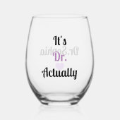 PHD卒業式パープルモダンラブ博士 ステムなしワイングラス (正面)