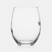 PHD卒業式パープルモダンラブ博士 ステムなしワイングラス (左)