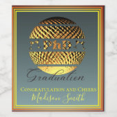 PhD卒業生のパーソナル化可能なワインラベル ワインラベル (シングルラベル)