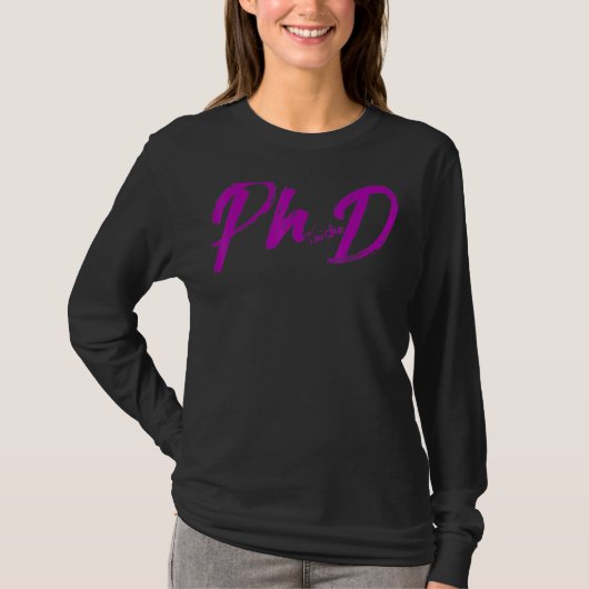 Phd卒業生博士候補生Phinishe Tシャツ (正面)