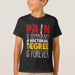 PhD博士課程学生博士卒業大学 Tシャツ