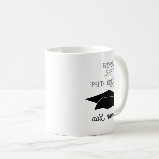 PHD大学院お祝い達成学術 コーヒーマグカップ (正面右)