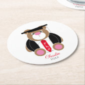 PHD大学院生が祝辞を述べる ラウンドペーパーコースター (アングル)