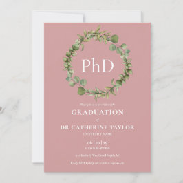 PhD学位ダスティローズガーランド卒業式 招待状