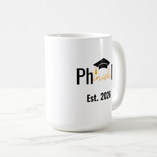 PHD学生の卒業おもしろいパーティー コーヒーマグカップ (正面右)
