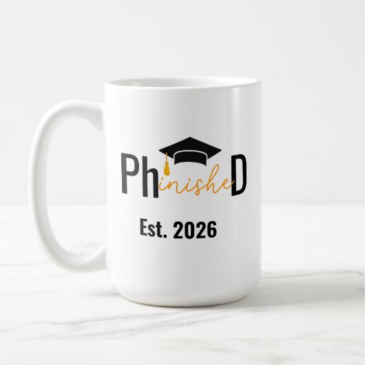 PHD学生の卒業おもしろいパーティー コーヒーマグカップ (左)