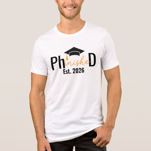 PHD学生の卒業おもしろいパーティー トライブレンドＴシャツ (正面)