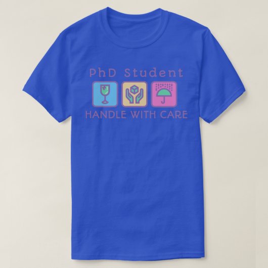 PhD学生ハンドル気に付き Tシャツ (デザイン正面)