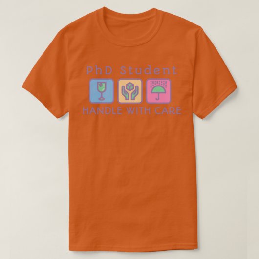 PhD学生ハンドル気に付き Tシャツ (デザイン正面)