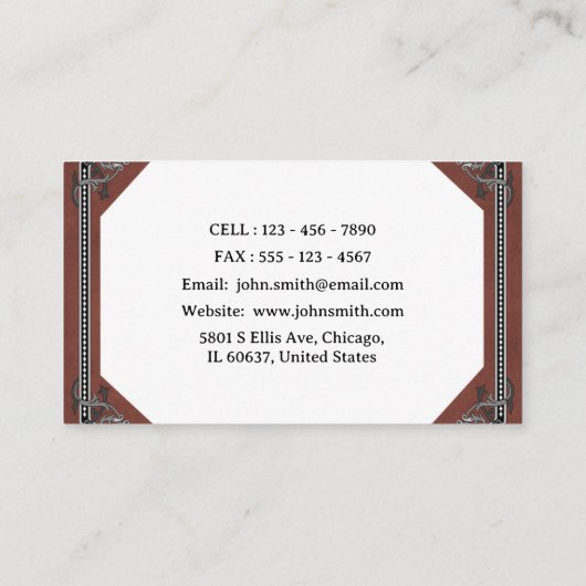 PhD学生ユニーク名刺 名刺 (裏面)