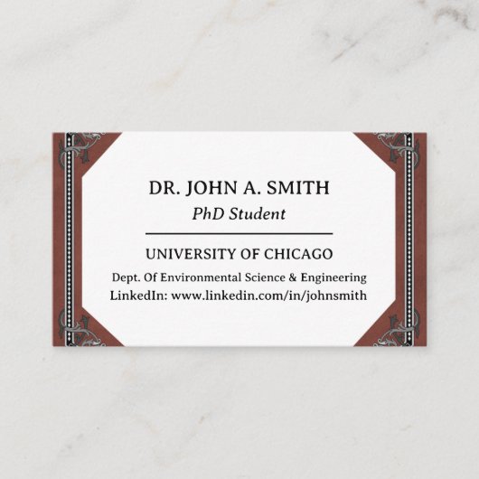 PhD学生ユニーク名刺 名刺 (正面)
