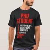 PhD学生博士課程卒業_41  Tシャツ (正面)
