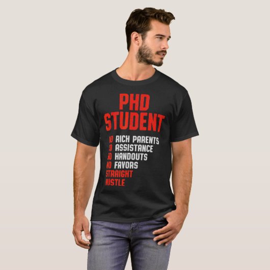 PhD学生博士課程卒業_41  Tシャツ (正面フル)