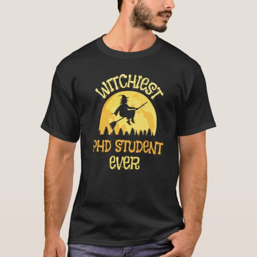 Phd学生魔女ハロウィーンユーモア Tシャツ (正面)