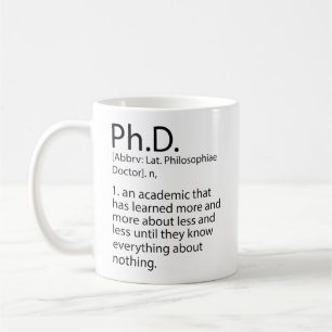 PhD定おもしろい義ディクショナリカッコいい, PhD コーヒーマグカップ