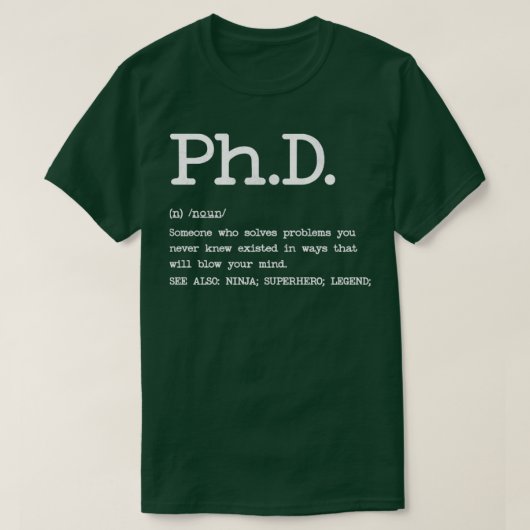 Phd定義デザイン Tシャツ (デザイン正面)