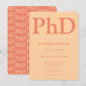 PhD度オレンジ卒業パーティー 招待状 (正面/裏面)