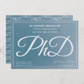 PhD度ブルー卒業パーティー 招待状 (正面/裏面)