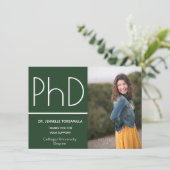 PhD度写真アナウンス緑白 案内状 (スタンド正面)