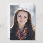 PhD度金ゴールドスクリプトフォト卒業パーティー 招待状 (裏面)