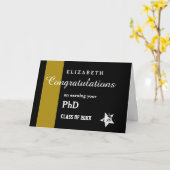 PHD度金ゴールドストライプA0Agおめでとう カード (黄色い花)