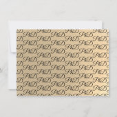 PhD度金ゴールドブラックフォトスクリプト卒業 案内状 (裏面)