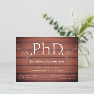 PhD木材卒業素朴パーティー 招待状
