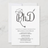 PhD看護ナースの卒業招待状は簡単に述べた 招待状 (正面)