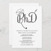 PhD看護ナースの卒業招待状は簡単に述べた 招待状 (正面/裏面)