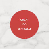 PhD素晴らしジョブ名卒業赤紙吹雪 コンフェッティ (スモール正面)