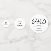 PhD素晴らしジョブ名白黒卒業 コンフェッティ (裏面)