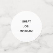 PhD素晴らしジョブ名白黒卒業 コンフェッティ (スモール正面)