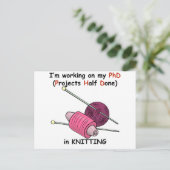 PhD編み物 ポストカード (スタンド正面)