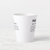 PhD辞おもしろい書定義 カフェラテマグ (正面)