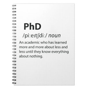 PhD辞おもしろい書定義 ノートブック