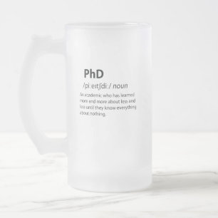 PhD辞おもしろい書定義 フロストグラスビールジョッキ