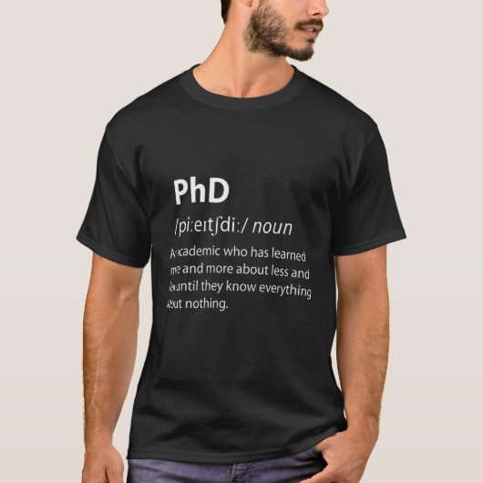 Phd辞書定義 Tシャツ (正面)