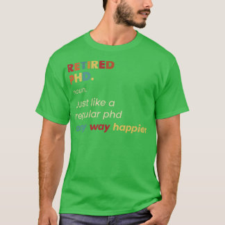 Phd退職したレトロ定義デザイン Tシャツ