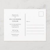 PhD 4写真卒業パーティー招待状 ポストカード (裏面)