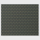 Phd cap金ゴールドブラックパターン博士号 ラッピングペーパー (フラット)