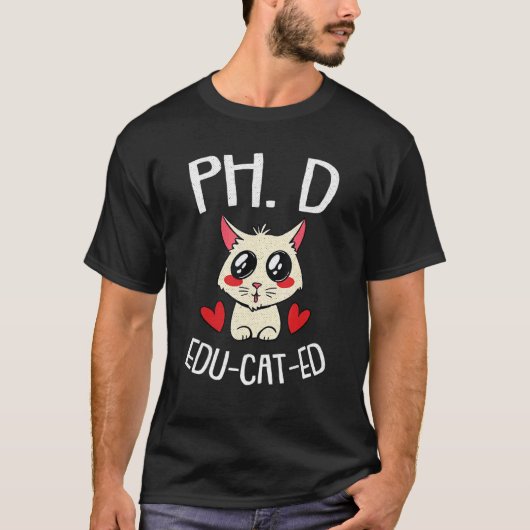 Phd Cat Cute Future Ph D Tシャツ (正面)