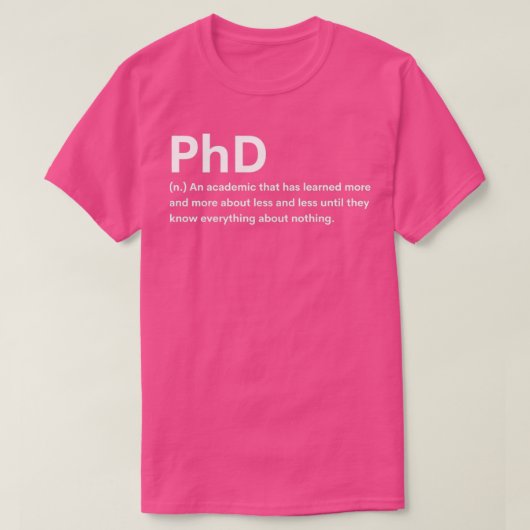 Phd Definition 4 Tシャツ (デザイン正面)