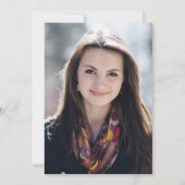 Phd Degree Burgundy Greenery写真卒業 招待状 (裏面)