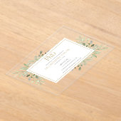 Phd Degree Greeneryフローラ金ゴールド卒業 アクリル招待状 (レイダウン)