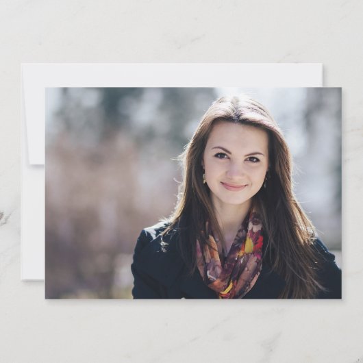 Phd Degree Greenery Foliage Photo Graduation 招待状 (裏面)