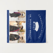 PhD Doctoral Grad Hat Doctoral Graduation タペストリー (正面(横))