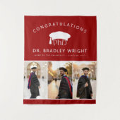 PhD Doctoral Grad Hat Doctoral Graduation タペストリー (正面)