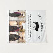 PhD Doctoral Grad Hat Doctoral Graduation タペストリー (正面(横))