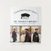 PhD Doctoral Grad Hat Doctoral Graduation タペストリー (正面)