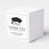 PhD Doctoral Grad Hat Graduation Thank You フェイバーボックス (正面サイド)